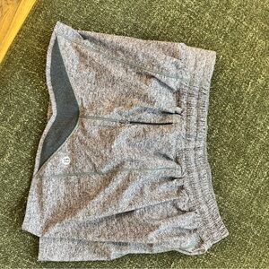 lululemon athletica Gray Athletic Shorts Elastic Waistband Size 8 EUC